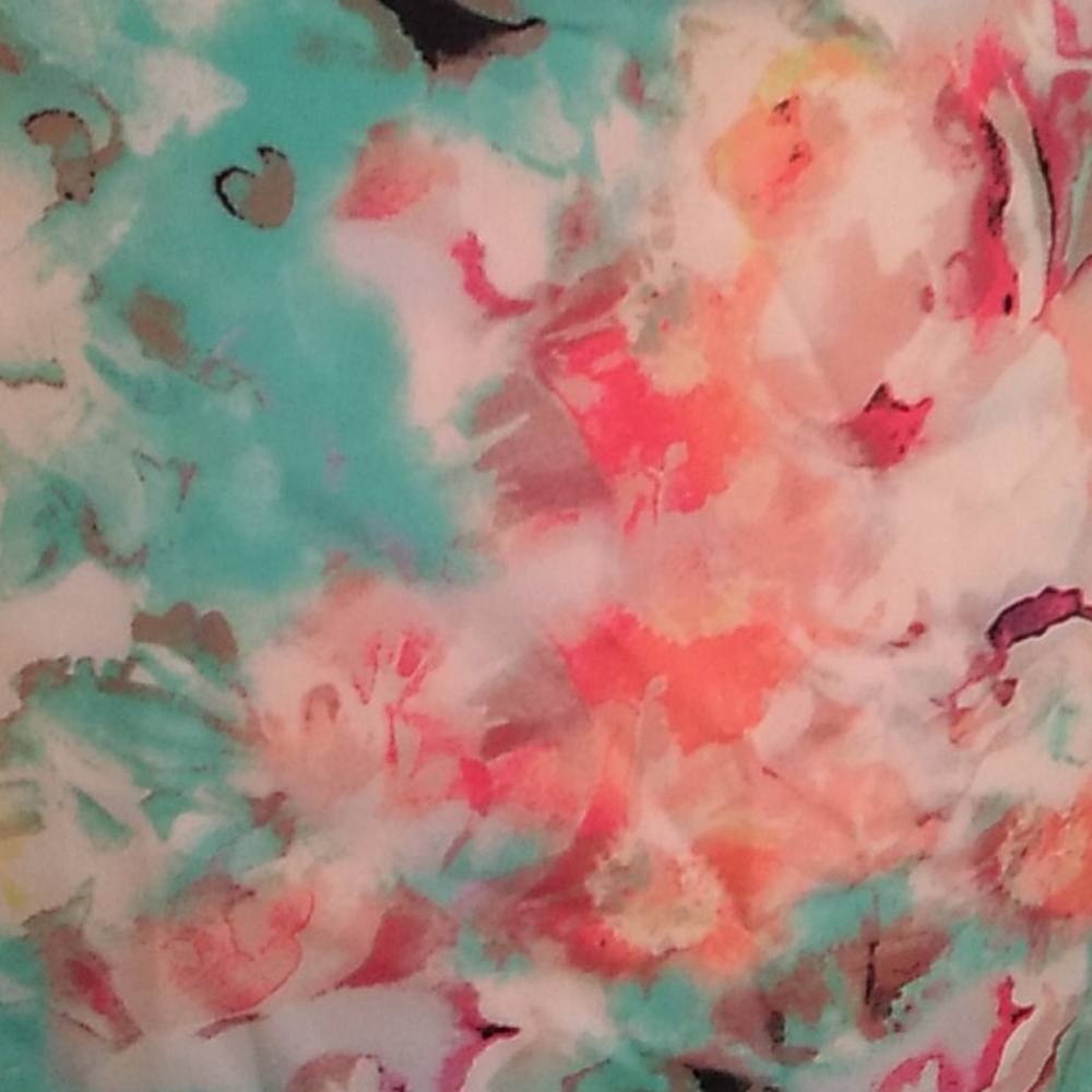 5 for $20! Apt 9 Short Sleeve Blouse, Pastel Watercolor Look - Picture 5 of 8